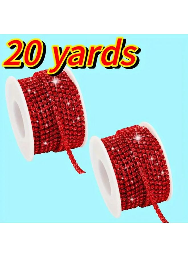 Lake Blue 20 Yards Rhinestone Trim Chain SS6 5 Crystal Stitch Costume Decoration Craft Sewing Supplies - Image 5
